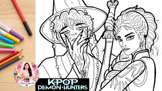 Drawing  Rumi & Jinu's Shocking Adventure Look K-Pop Demon Hunters 2 || rumi golden |Drawing for new