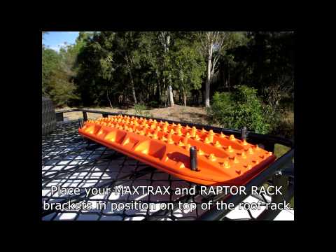 Raptor Racks, Roof Rack mounting system for Maxtrax & Tred Pro. Top Mounting Instructions