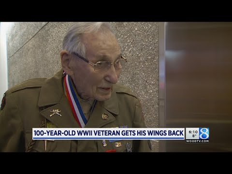 100-year-old WWII veteran gets his wings back