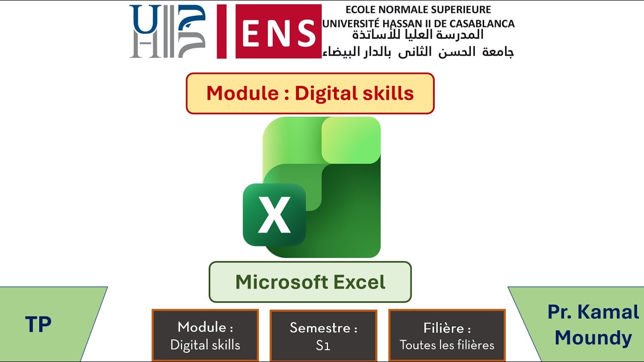 Microsoft Excel - TP 2 - Module Digital Skills - ENS Casa