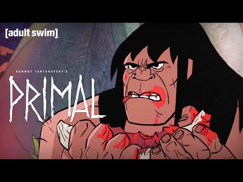 Mira Cooks for Spear and Fang | Genndy Tartakovsky's Primal | adult swim