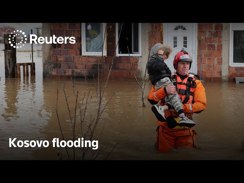 Drone video shows vast scale of flooding in Kosovo | REUTERS