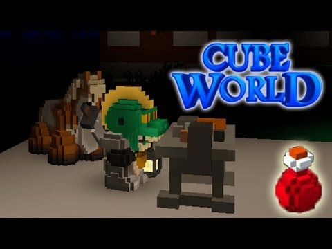 Cube World Alpha Adventure w/ Spade - Part 5: Babysteps on Crafting & Trading