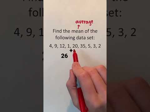Finding the Mean or Average #Shorts #math #maths #mathematics #education #lesson #howto