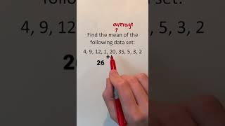 Finding the Mean or Average #Shorts #math #maths #mathematics #education #lesson #howto