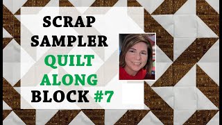 ❗️TAME YOUR SCRAP STASH QUILT-ALONG❗️Block 7 of 10 Scrappy Sampler Quilt Tutorial | Ribbon Quilt