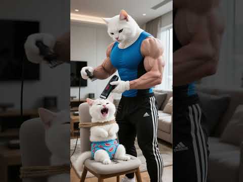 Cat Dad FURious & Shaves Kitten 😡 Mom Goes Berserk to Protect Baby! Ending Tugs at Heartstrings