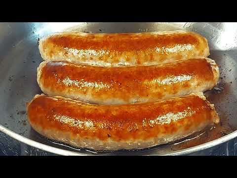 How to Cook Bratwurst on the Stovetop - Stainless Steel Pan - Real World Kitchen Skills