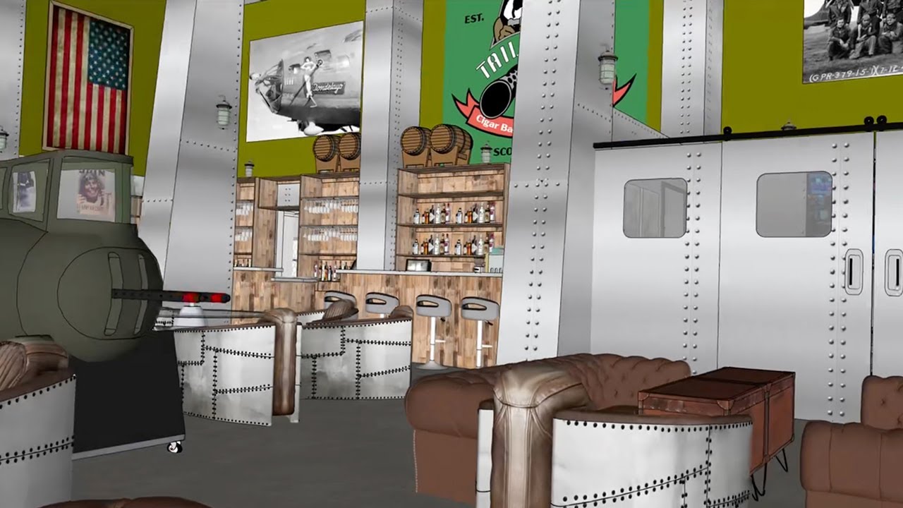 Peak Inside the Tail Gunner Cigar Lounge