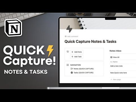 Create a QUICK Capture Notes & Task System! | Easy Notion Tutorial