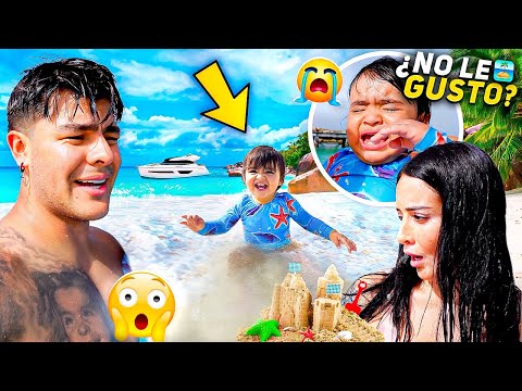 ISABELLA CONOCE EL MAR Y ASI REACCIONÓ😱😍 Carlos & Adri