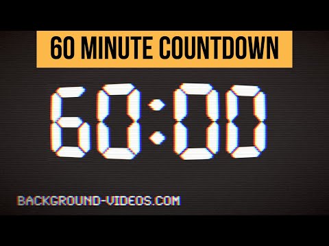 60 Minute Countdown Timer (4K) - Nostalgic Television Edition  - One Hour