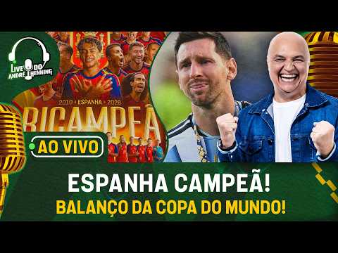 AO VIVO: ESPANHA CAMPEÃ; RODRI MELHOR DO TORNEIO; DESPEDIDA DO MESSI? E BALANÇO DA COPA DO MUNDO!