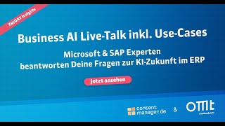 Business AI Live-Talk inklusive Use-Cases.