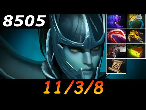 Dota 2 Phantom Assassin 8505 MMR 11/3/8 (Kills/Deaths/Assists) Ranked Full Gameplay