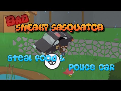 Sneaky Sasquatch Stealing - How to Steal Food and Police Car [Apple Arcade]