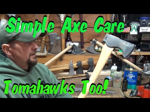 Simple axe care, tomahawk care, saws and sheath care too !