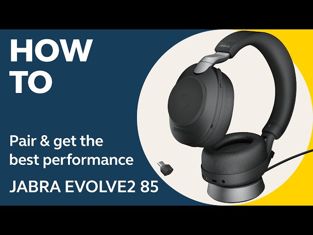 Vídeo relacionado con Jabra Evolve3 85 Auriculares Over-Ear Bluetooth Inalámbricos con Micrófono y Base Carga para Trabajo, USB-A, IA Llamadas, ANC Adaptativa, 25h Batería, para Apps de Reunión, Negro