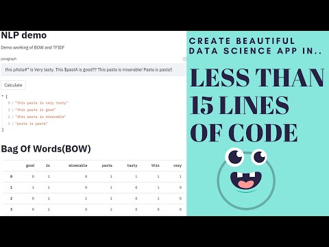 Create data science application in 15 lines #PYTHON #Streamlit