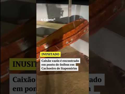 Caixão vazio é encontrado em ponto de ônibus em Cachoeiro  #shorts #noticias