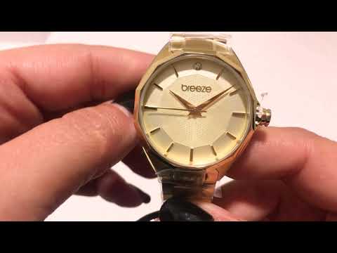 BREEZE Hermosa Crystal Gold Stainless Steel Bracelet 212151.2 -  E-oro.gr