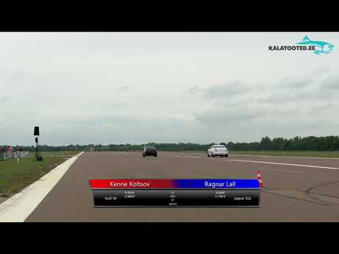 Kenne Koltsov - Audi 90 vs Ragnar Lall - Jaguar XJL. Dragrace@KuressaareKiirendus2019