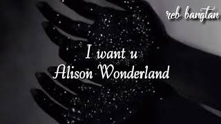I want u - Alison Wonderland  (Lyrics/Tradução)