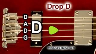 Drop D Bass Guitar Tuner (D A D G) Tuning for 4 Strings