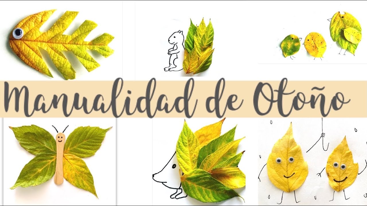 Manualidad con Hojas Secas | OTOÑO | Manualidades creativas para niños | Fall Crafts | Dried leaves