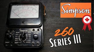 Simpson 260 Series III Analog Volt-Ohm-Milliammeter / Multimeter -  Made In Canada