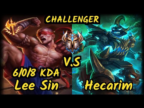 AHG Kadir (LEE SIN) vs HECARIM - 6/0/8 KDA JUNGLE CHALLENGER GAMEPLAY - EUW