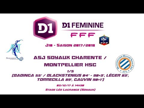 D1F - 2017/2018 - J10 - ASJ Soyaux / Montpellier HSC 1-5 03-12-17 - Le Replay (Court)