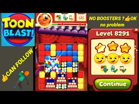 Toon Blast Level 8291 👍No Boosters Clear Guide✨