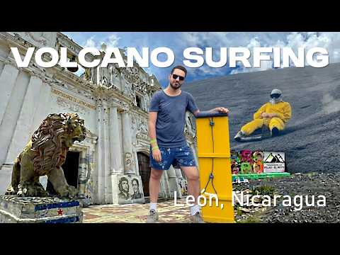Volcano Surfing in Nicaragua 🇳🇮 | León Cerro Negro Volcano Adventure