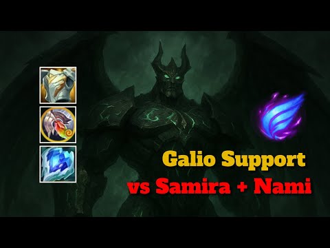 Mecha Galio Support vs Samira & Nami | Wild Rift Gameplay