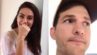 Mila Kunis and Ashton Kutcher kitchen talks video