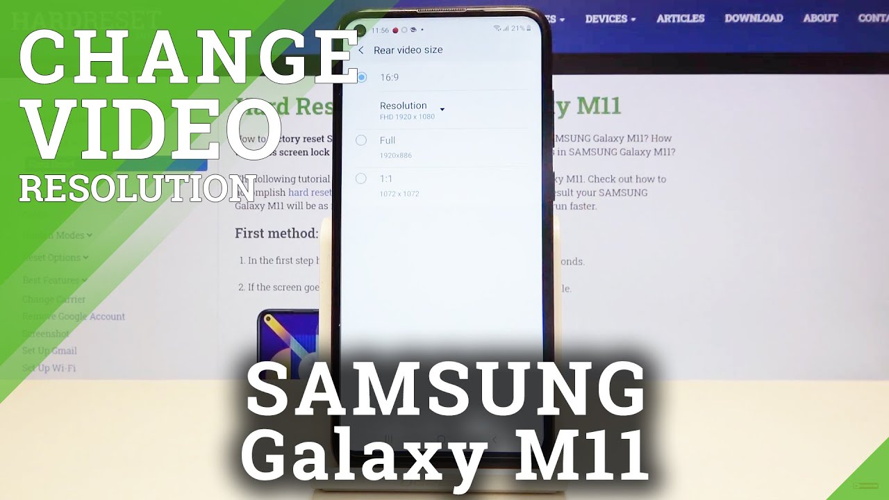 How to Open Camera Settings in Samsung Galaxy M11 - Change Video Resolution