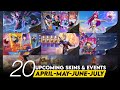 20 UPCOMING SKINS AND EVENTS SCHEDULE IN APRIL MAY JUNE JULY 2025 UPDATE NEW MLBB