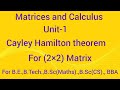 Cayley Hamilton Theorem For 2 2 Matrix Thanishmaths3760