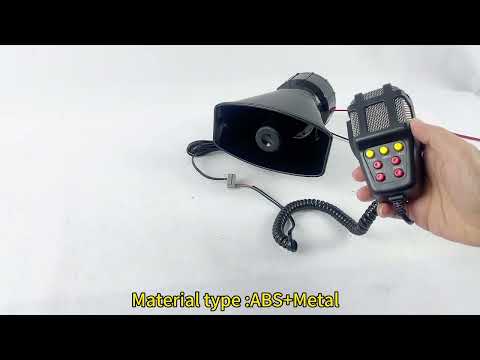 12V 7 Sound Loud Car Warning Alarm Siren Horn PA Speaker loudspeaker MIC System