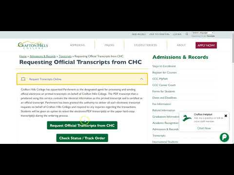 Crafton Hills Transcripts