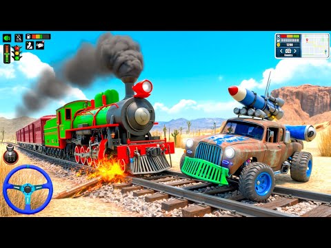 Train Car Monster Truck Bus Formula Car Demolition Derby Crash Stunt Simulator - Android Gameplay.