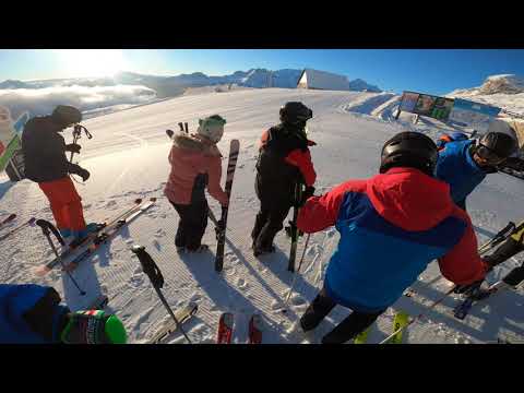 CORVARA IN BADIA pista Boè nuvole basse