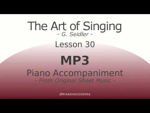 Seidler, The Art of Singing Piano Accompaniment Lesson 30