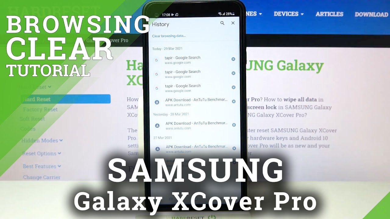 How to Clear Browser Data on SAMSUNG Galaxy XCover Pro – Clear Browsing History