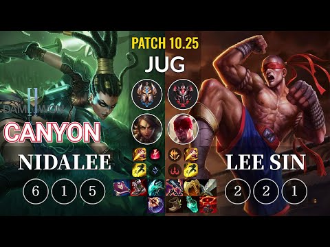 DWG Canyon Nidalee vs Lee Sin Jungle - KR Patch 10.25