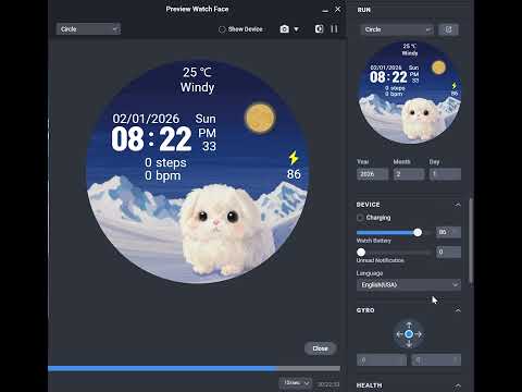 MKW Rabbit 2 - cute watch face