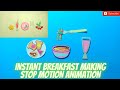 INSTANT BREAKFAST MAKING COOKING STOP MOTION ANIMATION PAPER NOODLES MAKING MAK INDIA