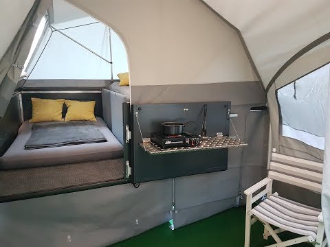 Cultmobil Klappcamper Aufbau und Abbau TPV, Böckmann als Faltcaravan und Lastenhänger nutzbar