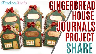 Christmas Journal Notebooks Project Share, Shaped Gingerbread House Journals, Notebook Ideas